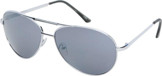Jack Martin Team Ramrod Silver Aviator Sunglasses