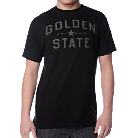 Nor Cal Golden State Black Tee Shirt