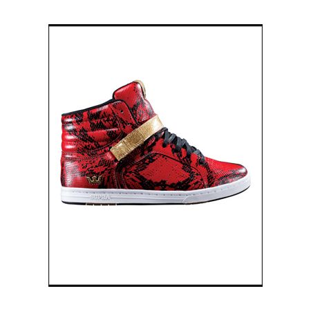 Supra Suprano High Red Snake Shoe