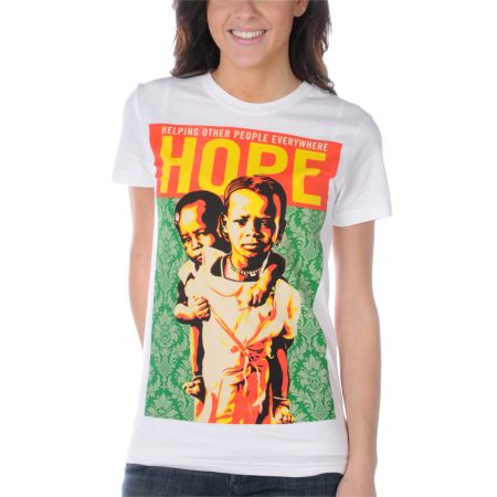 Obey Hope Campaign White Tee Shirt