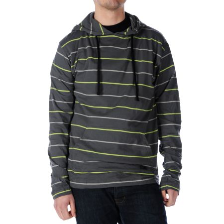 DVS Staten Grey Striped Pullover Hoodie