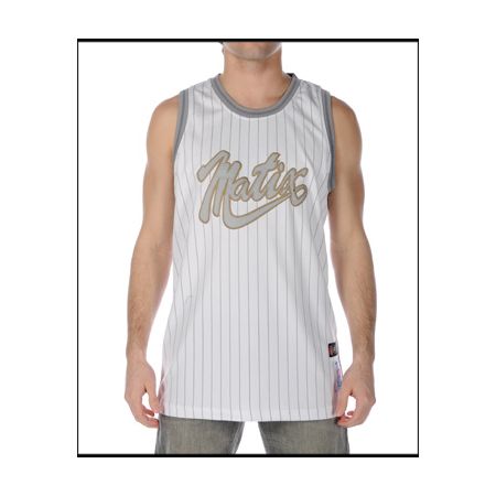 Matix Biebel White Pinstripe Tank Top 