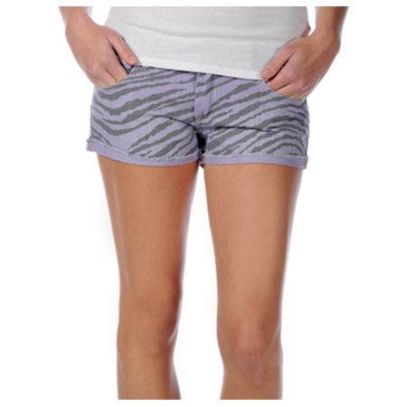 Billabong Girls Nalu Animal Purple Denim Shorts