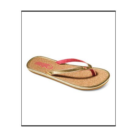 Etnies Girls Flats Gold Sandal