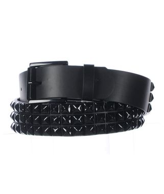 Empyre Main 3 Row Black Pyramid Studded Belt