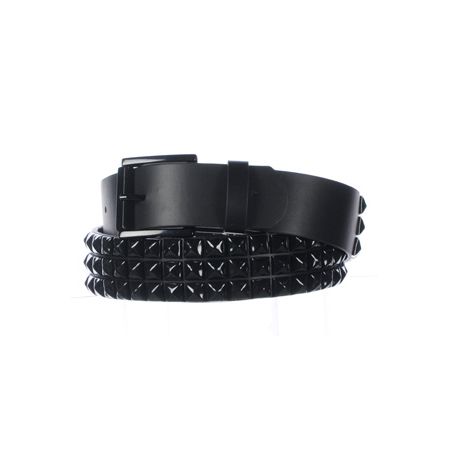 Empyre Main 3 Row Black Pyramid Studded Belt
