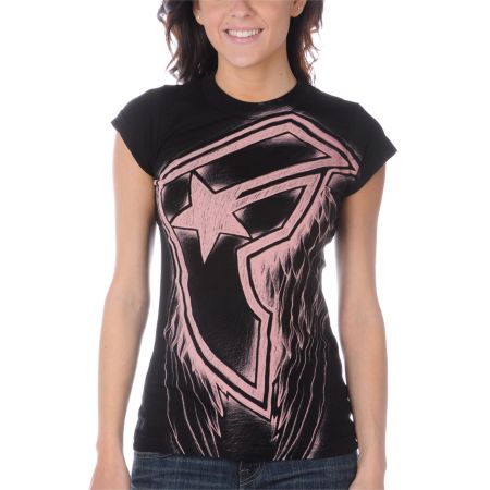Famous Stars & Straps Famous Wings Black Tee Shirt