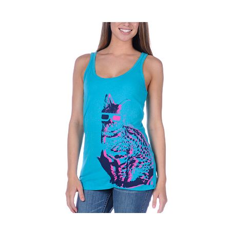 Matix Puss N Boots Teal Tank Top 