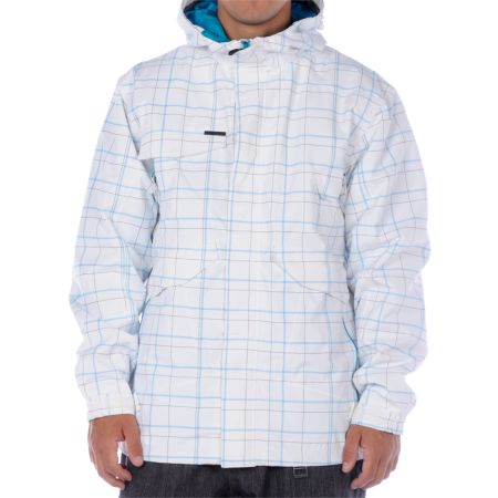 Empyre Diversion White Plaid Snowboard Jacket