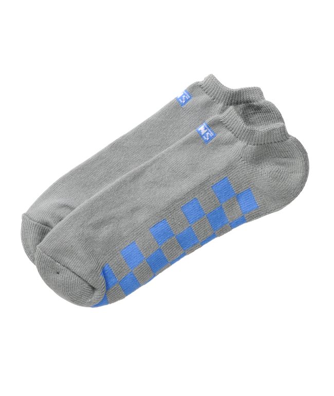 Vans Classic Checkerboard Grey & Blue Ankle Socks