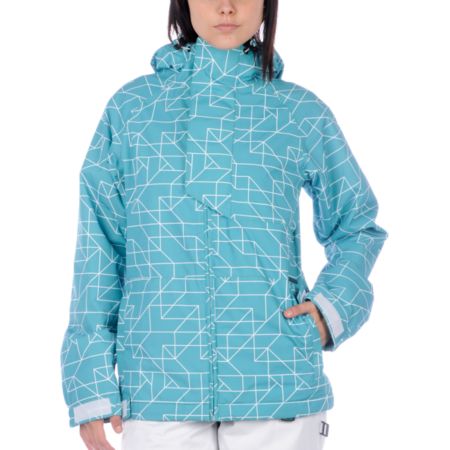 Empyre Girl Torrent Geo Teal Snowboard Jacket