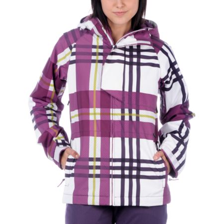 Empyre Girl Torrent Purple Plaid Snowboard Jacket