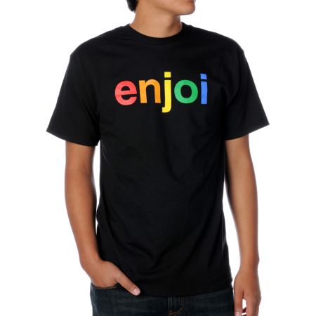 Enjoi Spectrum Black Tee Shirt