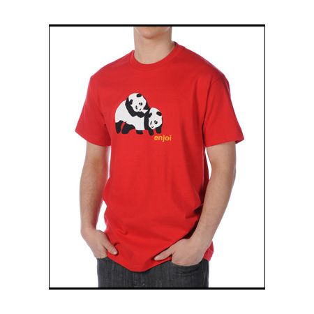 Enjoi Piggyback Panda Red Tee Shirt
