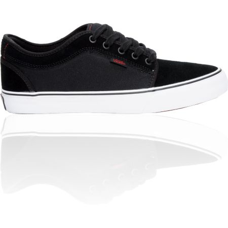 Vans Chukka Low Black & Red Suede Shoe