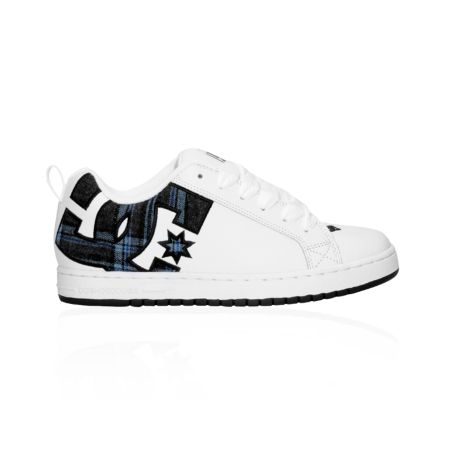 DC Shoes Court Graffik White, Black & Plaid Shoe