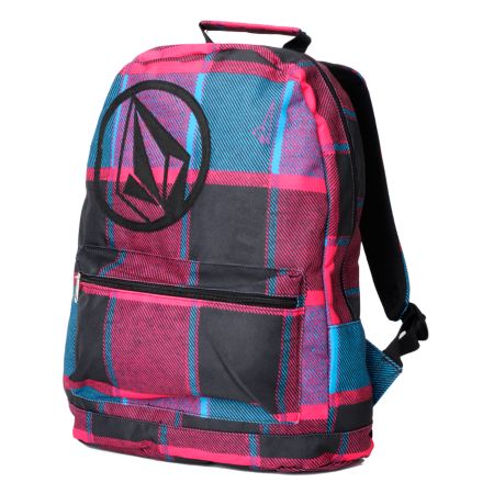 Volcom Girls Showbox Black & Pink Plaid Pack