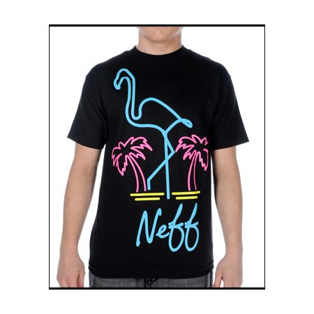 Neff Flambingo Black Tee Shirt