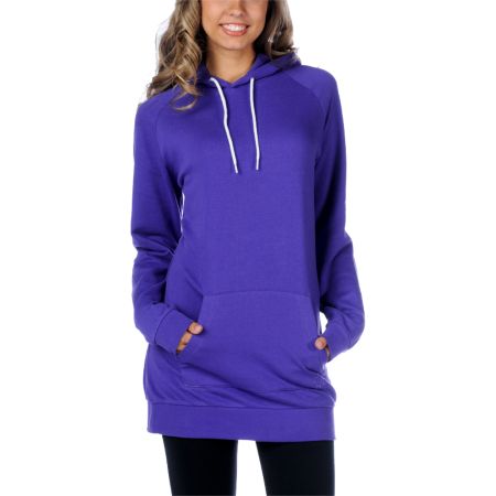 Empyre Girl Informer Long Pullover Purple Hoodie