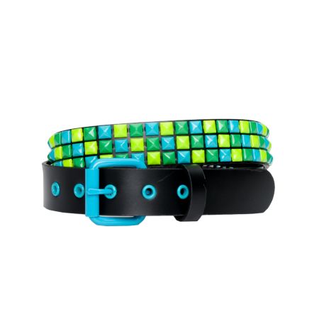 Empyre Girl Advocate Black & Green Stud Belt