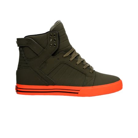 Supra Muska Skytop Tuf Green & Orange Shoe