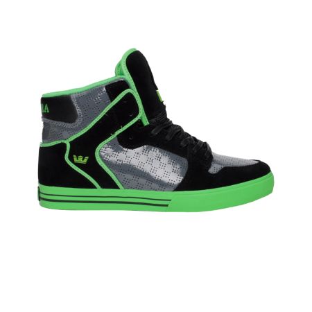 Supra Vaider Black, Grey & Green Shoe