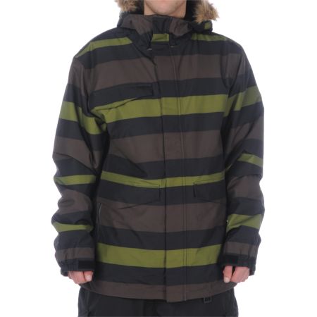 Empyre Breach Rugby Olive Stripe Snowboard Jacket