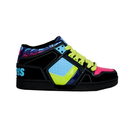 Osiris Girls South Bronx Black, Blue, Lime & Pink Shoe
