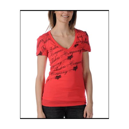Fox Girls Journey Red V-Neck Tee Shirt