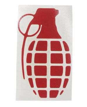 Grenade Die Cut Sticker