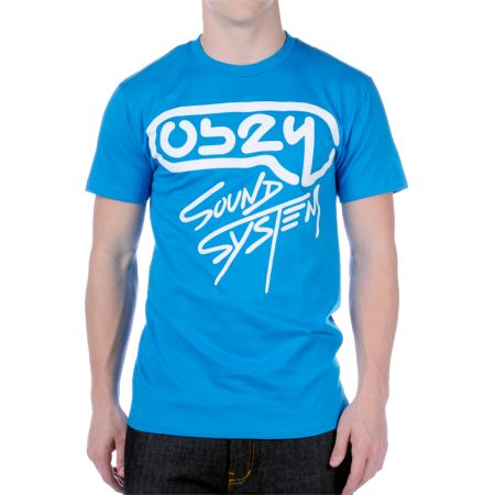 Obey Sound System Turquoise Tee Shirt
