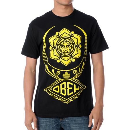 Obey Flying Lotus Black Tee Shirt