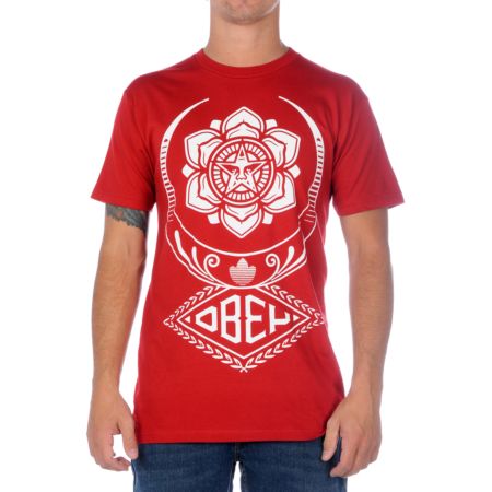 Obey Flying Lotus Red Tee Shirt