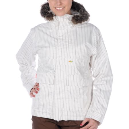 Four Square Dahlia White Snowboard Jacket
