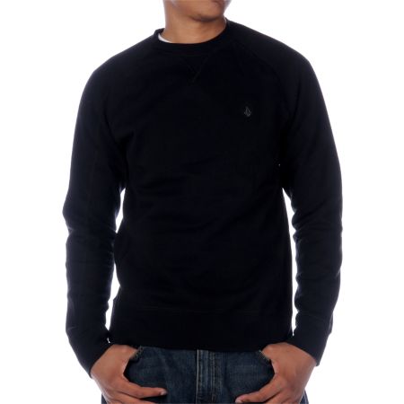 Volcom Duster Black Crewneck Sweatshirt
