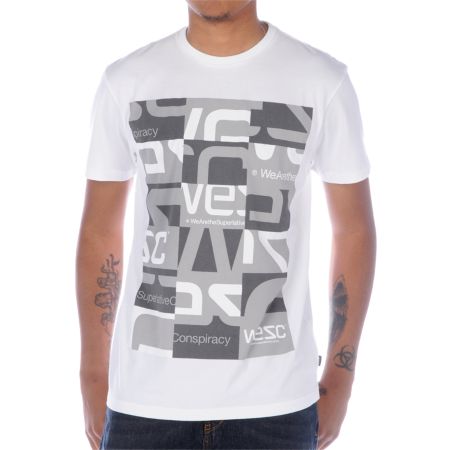 WeSC Logo Collage White Tee Shirt