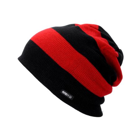 Volcom Black & Red Stripe Beanie
