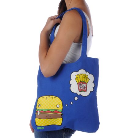 Ralik Sad Burger Blue Tote Bag