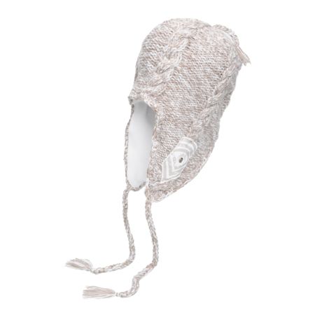 Electric Batallion Earflap White Beanie