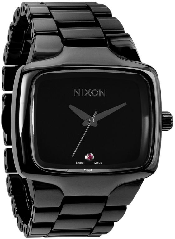 Nixon Ceramic Player All Black Analog Watch