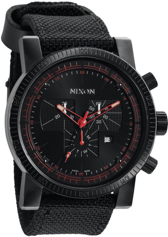 Nixon Magnacon Black Chronograph Watch