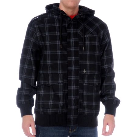 Volcom Zoggler Black Plaid Jacket