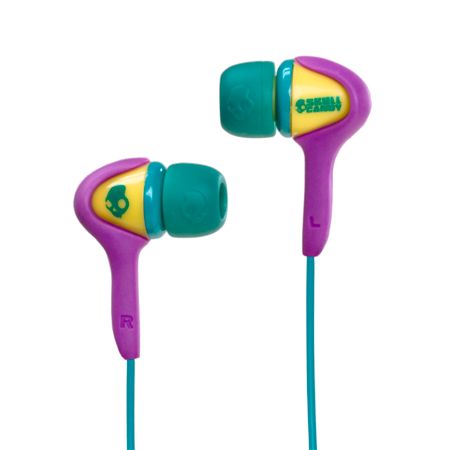 Skullcandy Smokin Buds Purple & Yellow Earbuds