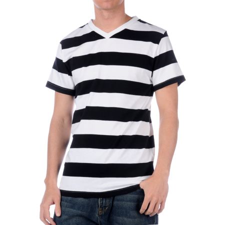 Empyre Camper Black & White V-Neck Tee Shirt