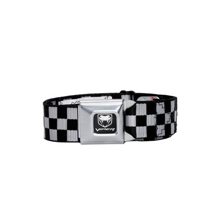 Buckle Down Viper Black & White Check Seatbelt Belt