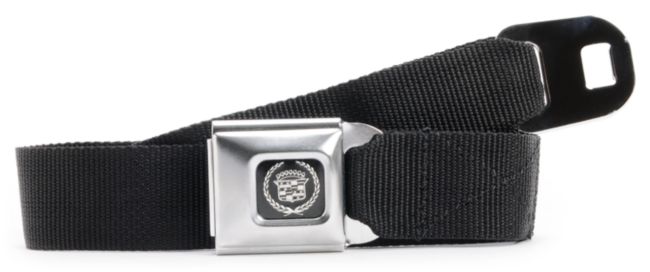 Buckle Down Cadillac Black Seatbelt Belt