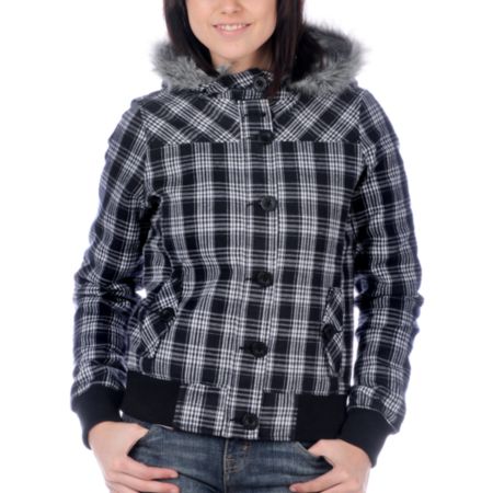 Empyre Girl Communique Black & White Bomber