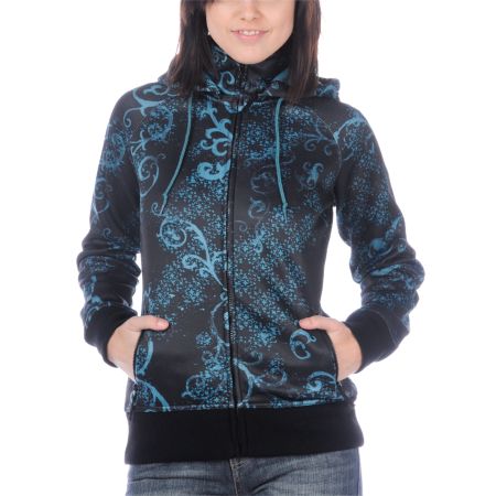 Empyre Girl Novela Black & Green Tech Fleece