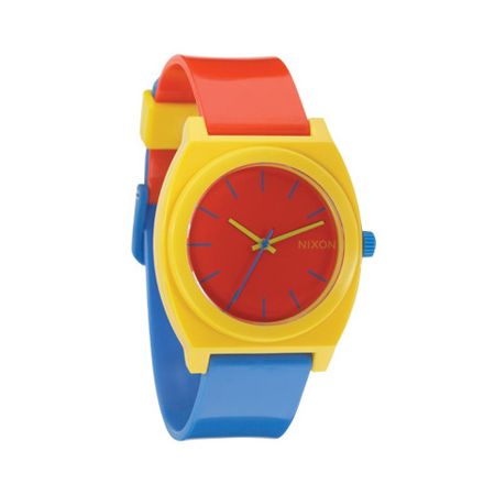 Nixon Timeteller PU Blue, Yellow & Red Watch