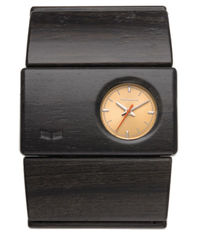 Vestal Rosewood Ebony & Gold Watch